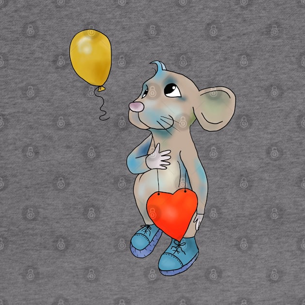 Maus mit Ballon by Blumchen